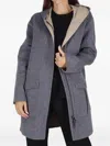 Maliparmi Hooded Pocket Coat In Gray