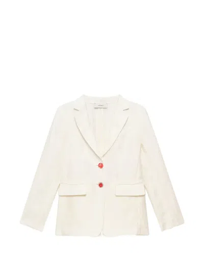 Maliparmi Jacquard Linen-blend Jacket In Neutral
