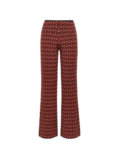 Maliparmi Jacquard-knit Straight-leg Trousers In Brown