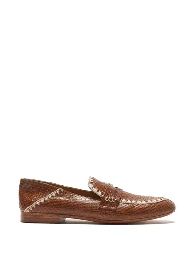 Maliparmi Leather Loafers In Brown
