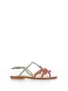 Maliparmi Leather Sole Sandals With Handmade Embroidery