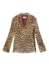 Maliparmi Leopard-print Button-front Jacket In Brown
