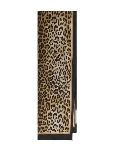 Maliparmi Leopard-print Fringed Scarf In Animal Print