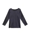 Maliparmi Logo Long-sleeved Blouse In Black