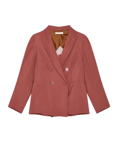 Maliparmi Long-sleeved Suit Coat In Brown