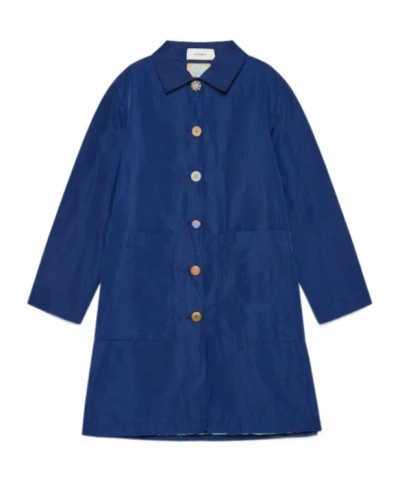 Maliparmi Mimosa Nylon Overcoat In Blue