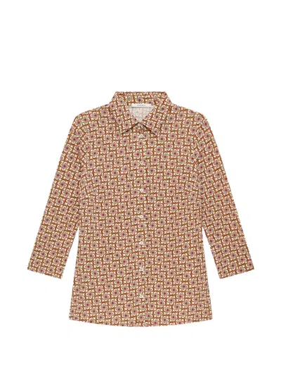 Maliparmi Mini Mouliné Shirt In Gold