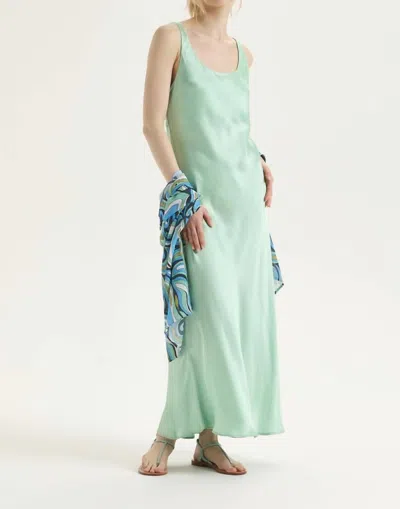 Maliparmi Mint Slip Dress In Green