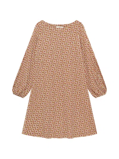 Maliparmi Mouliné A-line Mini Dress In Brown