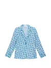 Maliparmi Mouliné Cady Patterned Jacket In Blue