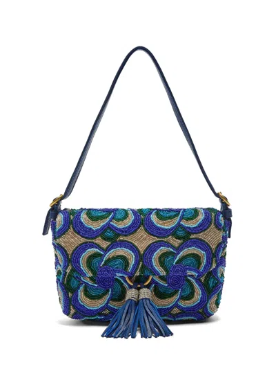 Maliparmi Mouline Shoulder Bag In Blue