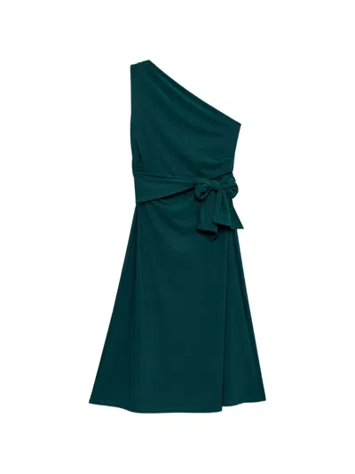 Maliparmi One-shoulder Midi Dress In Green