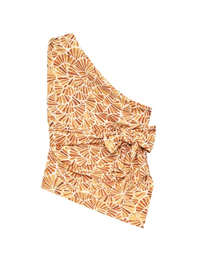 Maliparmi One-shoulder Top In Brown