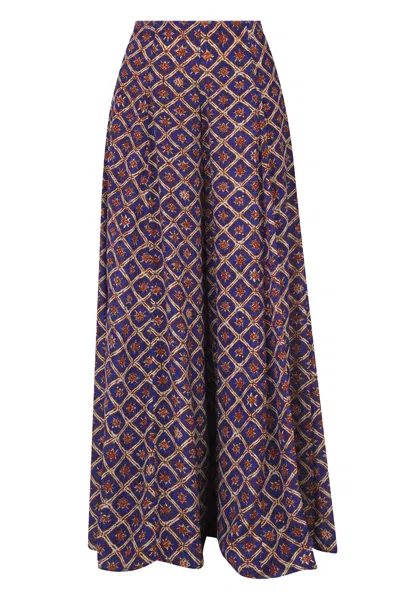 Maliparmi - Pants - 450750 - Blue/ Brown