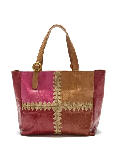 Maliparmi Patchwork Tote Bag In Pink