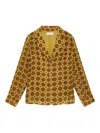 Maliparmi Patterned Collared Jacket In Yellow