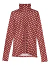 Maliparmi Patterned Roll-neck Top In Red