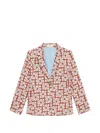 Maliparmi Patterned Single-breasted Blazer In Brown