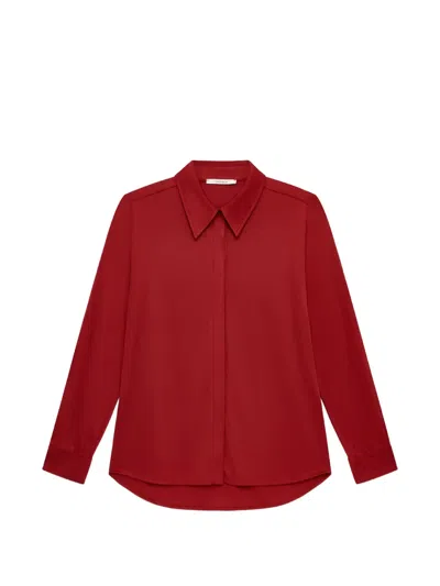Maliparmi Plane Polly Concealed-button Shirt In Red