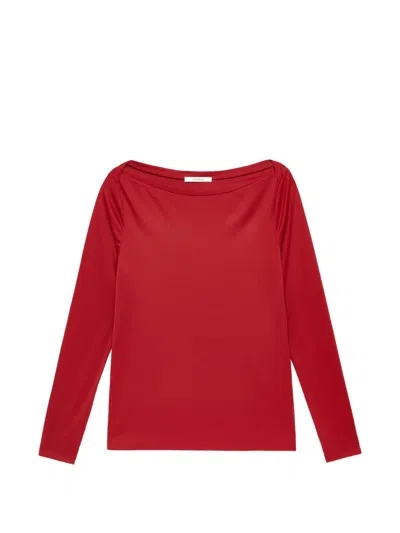 Maliparmi Plane Poly Long-sleeve Boat-neck T-shirt In Pattern