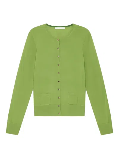 Maliparmi Pocket Button Cardigan In Green