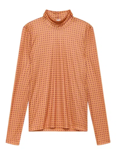 Maliparmi Polka Dot Halterneck Top In Orange