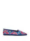 Maliparmi Printed Ballet Flat In Blue