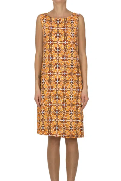 Maliparmi Printed Jersey Dress In Orange