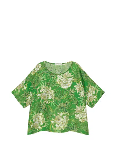 Maliparmi Printed Oversized Shirt In Green