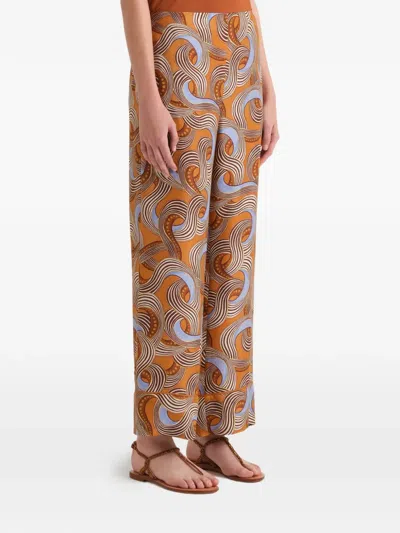 Maliparmi Printed Trousers In Brown