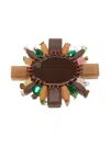 Maliparmi Rays Of Elements Stone-beaded Brooch In Brown