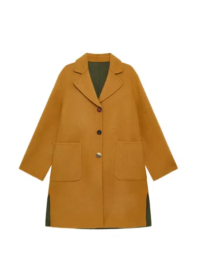 Maliparmi Reversible Double-face Coat In Yellow