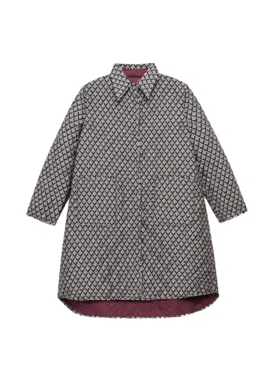 Maliparmi Wendbarer Mantel Aus Geometrischem Jacquard In Gray
