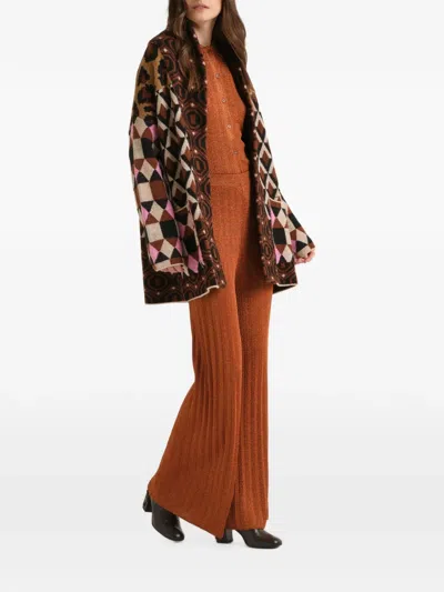 Maliparmi Ribbed-knit Lurex Trousers In Multi