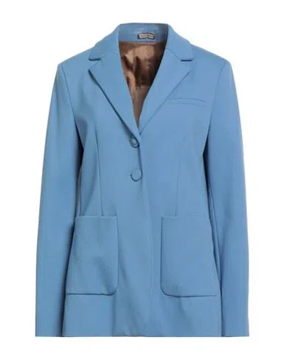 Maliparmi Malìparmi Rinascimento Woman Blazer Slate Blue Size 6 Viscose, Nylon, Elastane