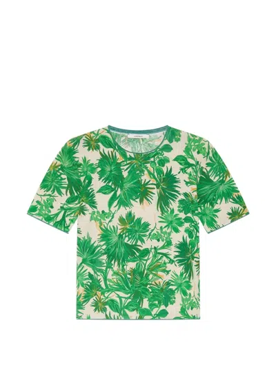 Maliparmi Round-neck Printed T-shirt In Green