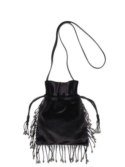 Maliparmi Rugiada Fringe-detail Bucket Bag In Blue