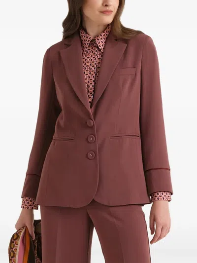 Maliparmi Sablé Crepe Blazer In Brown