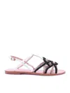 Maliparmi Malìparmi Woman Sandals Black Size 6 Textile Fibers In Beis