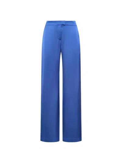 Maliparmi Satin Straight-leg Trousers In Blue