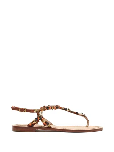 Maliparmi Seashell Summer Sandals In Brown