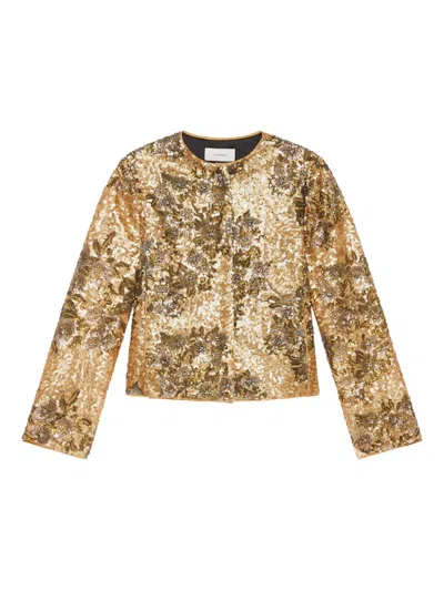 Maliparmi Sequin-embellished Jacket In Gold