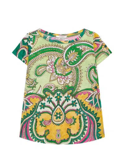 Maliparmi Shell-print Flared T-shirt In Green