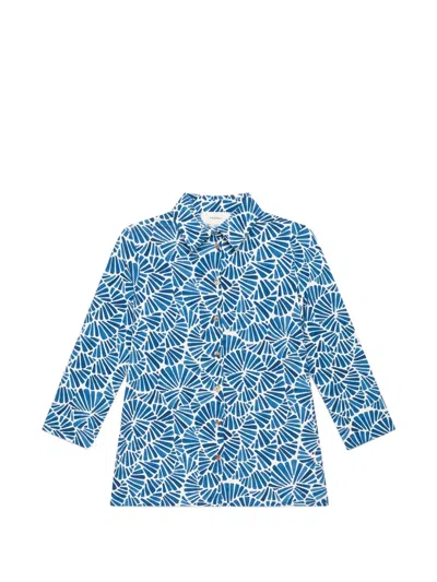 Maliparmi Camicia Shell Print Shirt In Blue