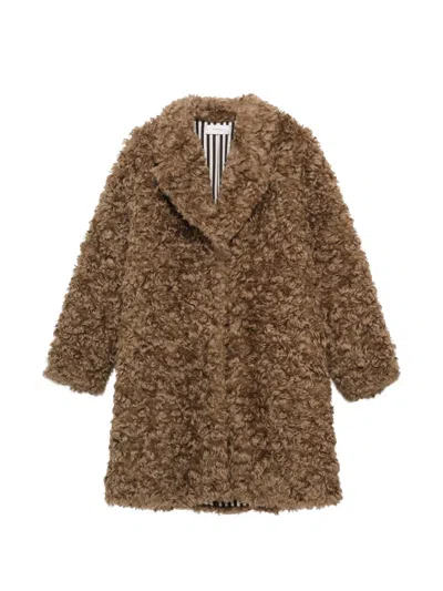 Maliparmi Shirling Lovers Faux-shearling Coat In Brown