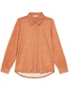 Maliparmi Floral-print Collared Shirt In Orange