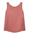 Maliparmi Sleeveless Satin Tank Top In Pink