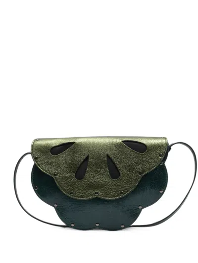 Maliparmi Small Bloom Cut-out Crossbody Bag In Green