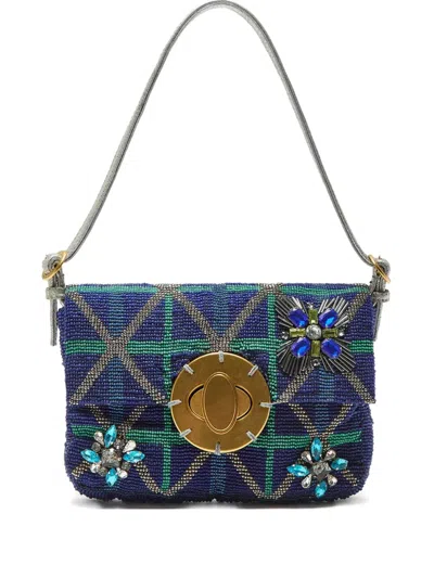 Maliparmi Small Magnolia Stone-embellished Shoulder Bag