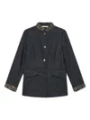 Maliparmi Long-sleeved Denim Coat In Blue